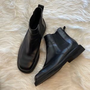 Rockport Black Leather Chelsea Boots Men Sz 7.5 Wide